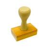 Carimbo manual base de madeira com cabo 30x50mm