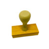 Carimbo manual base de madeira com cabo 30x70mm