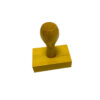 Carimbo manual base de madeira com cabo 35x55mm