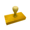 Carimbo manual base de madeira com cabo 50x100mm