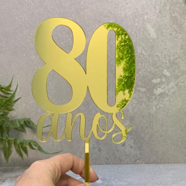 Topo de bolo 80 anos - Image 2