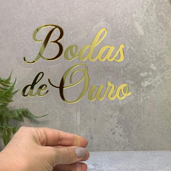 Topo de bolo bodas de ouro - Image 4