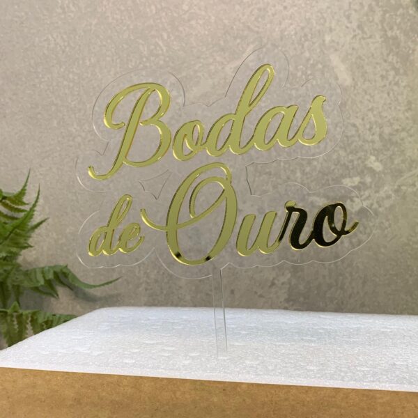 Topo de bolo bodas de ouro - Image 3