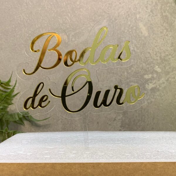 Topo de bolo bodas de ouro - Image 5