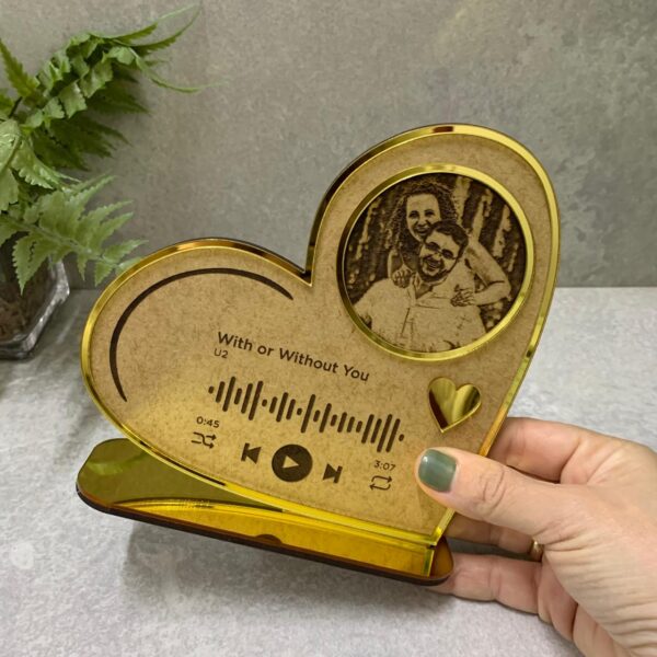 Display coração com foto personalizado - Imagem 3