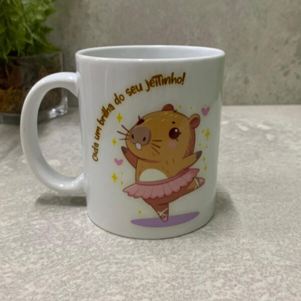 Caneca em cerâmica "Cada um brilha do seu jeitinho"