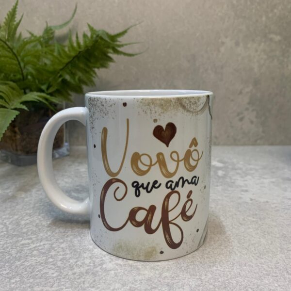 Caneca em cerâmica "Vovô que ama café"