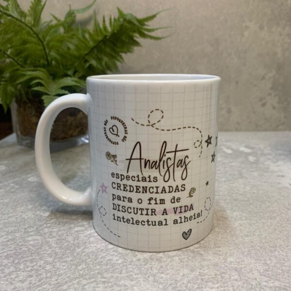 Caneca em cerâmica "Analistas..."