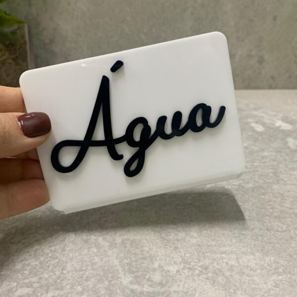 Display de Mesa 10x7cm em acrílico "Água"