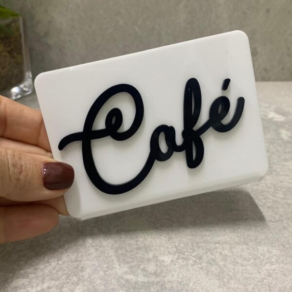 Display de Mesa 10x7cm em acrílico "Café"