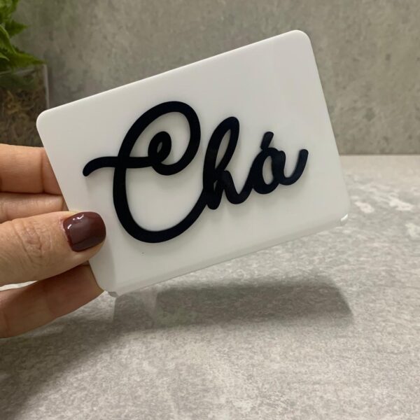 Display de Mesa 10x7cm em acrílico "Chá"