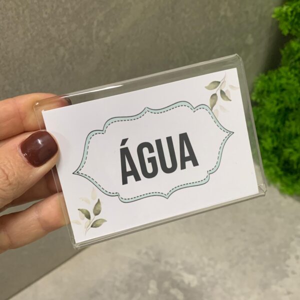 Display de Mesa 10x7cm c/ dobra em acrílico "Água"