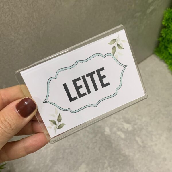 Display de Mesa 10x7cm c/ dobra em acrílico "Leite"