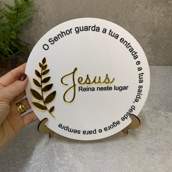 Display de mesa com suporte "Jesus Reina"
